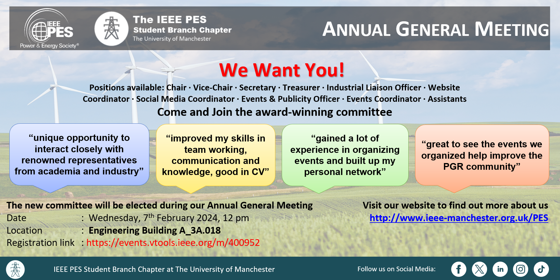 IEEE PES SBC UoM Annual General Meeting 2024 The IEEE PES Student
